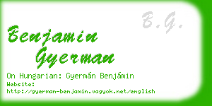 benjamin gyerman business card